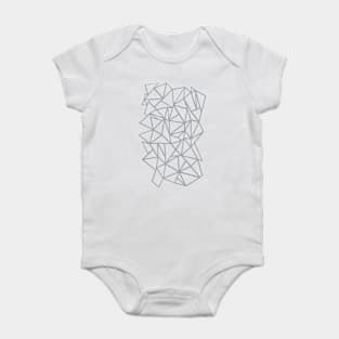 Abstraction Outline Thick Grey Baby Bodysuit